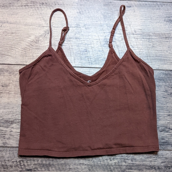 Hollister Brown Mesh Button Down Top - Picture 5 of 5